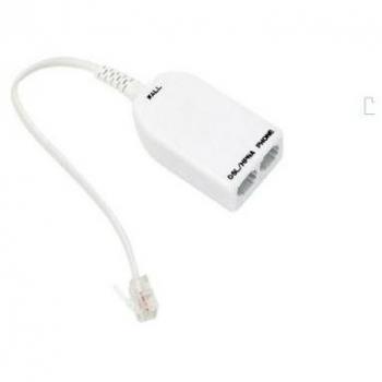 Adaptador Teléfono con Filtro Energizer 1 Macho/2 Hembras Blanco