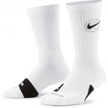 Nike - Pack de 3 pares de calcetines Everyday Crew Basketball (Blanco, Talla 42-46)