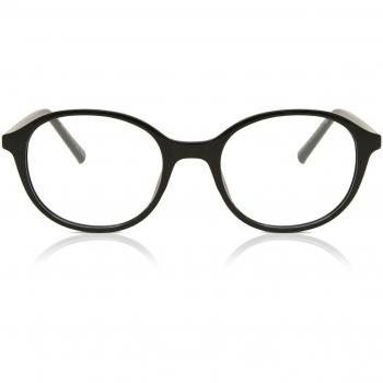 SmartBuy Kids Oval Full Rim Plastic Prescription Glasses - Black - Size 46 - Blue Light Block Available - Free Lenses