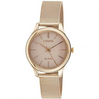 Citizen Reloj Analógico para Mujer de Cuarzo con Correa en Acero Inoxidable EM0503-83X