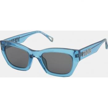 Gafas de sol cat eye de acetato para mujer en azul transparente y marrón - Zadig & Voltaire