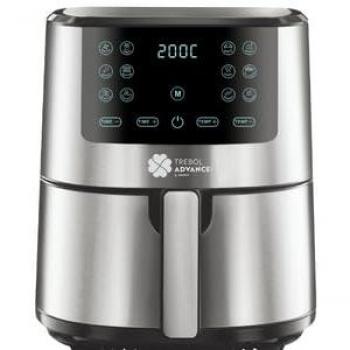 Freidora sin Aceite TREBOLFRY® 5 Litros, Aire Caliente Dietética y Digital, Panel Táctil, Acabados en Acero Inoxidable, 12 programas, temporizador, 1300W