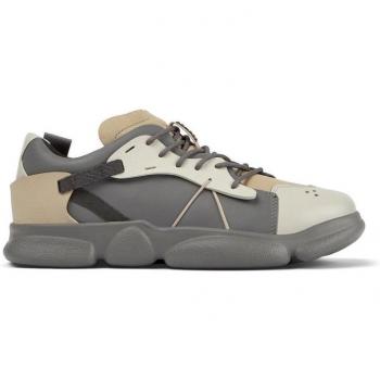 CAMPER Twins Sneakers for Men - Grey/Beige, Size 45, Smooth Leather/Cotton FabricCAMPER Twins Sneakers for Men - Grey/Beige, Size 11, Smooth Leather/Cotton Fabric