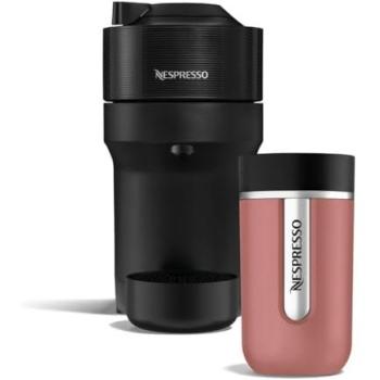 Cafetera de cápsulas De'Longhi Vertuo Pop ENV90.B con Travel Mug, 1260W, 4 tamaños de taza, Bluetooth y Wi-Fi