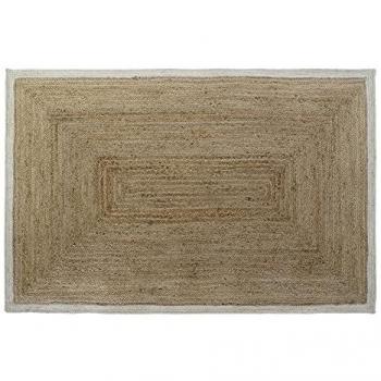 Alfombra DKD Home Decor Blanco Marrón claro Scandi 160 x 230 x 1 cm