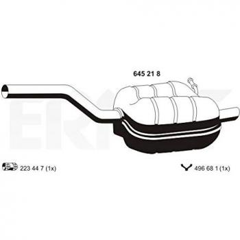 Silenciador trasero ERNST 645218 para Skoda