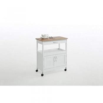 Kit Closet 7040028003 - Carro de cocina con 2 puertas, madera/blanco, 76 x 37 x 67