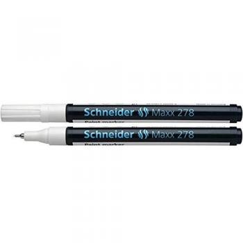 Marcador Permanente Schneider Maxx 278, Blanco, Punta Fina 0.8mm