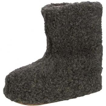 Woolsies Yeti Natural Wool Slipper Booties - Zapatillas de casa Unisex adulto, Grey