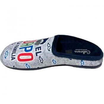 Pantufla de casa para hombre Cabrera Soy el Guapo de la Familia gris