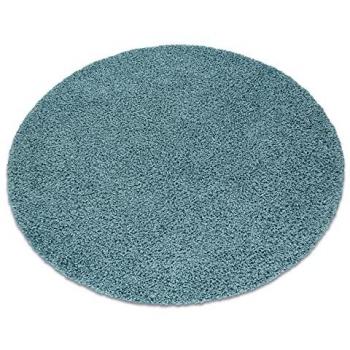 Alfombra Shaggy Soffi Círculo Azul 5cm 120 cm