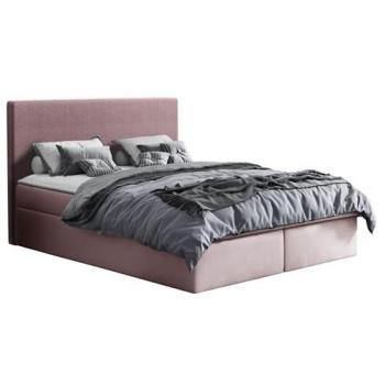 Cama Continental Baltimore 126 Doble Rosa Tapizada con Somieres 208x126x103cm