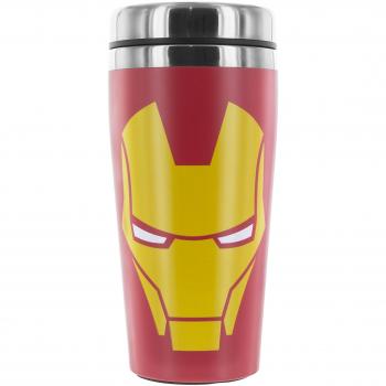 Marvel Taza de Viaje, Acero Inoxidable, Rojo y Amarillo, 1 Unidad