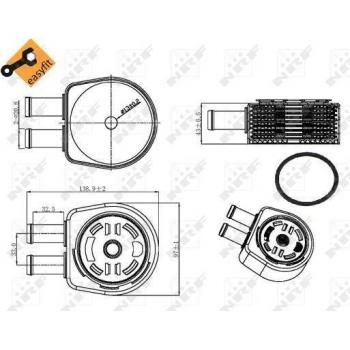 Radiador de aceite NRF 31310 - Radiador de aceite, fácil instalación, compatible con motores de combustión interna, fabricado en materiales duraderos para una óptima disipación del calor y prolongar la vida útil del motor