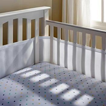BreathableBaby - Forro protector para cuna, 4 lados, de malla
