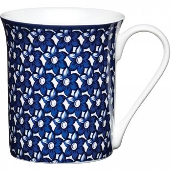 Kitchen Craft 390 ml tradicional azul rizado tipo corona para taza de porcelana fina, Multi-color