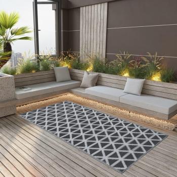 Alfombra de exterior PP negro 160x230 cm