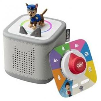 Toniebox 2 Gris - Set de Juego Paw Patrol Chase con Altavoz Bluetooth, NFC, WLAN, Efectos de Iluminación, Inalámbrico, Temporizador de Sueño y Despertador