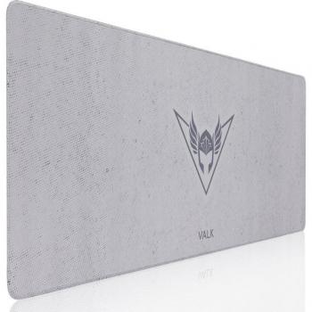 Alfombrilla Gaming XXL de Tela 80x30cm Gris y Blanco Perla