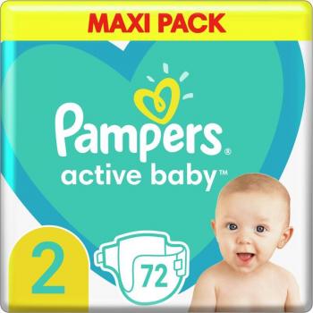 Pañales Desechables Pampers Active Baby Talla 2, 4-8 kg, 72 Unidades