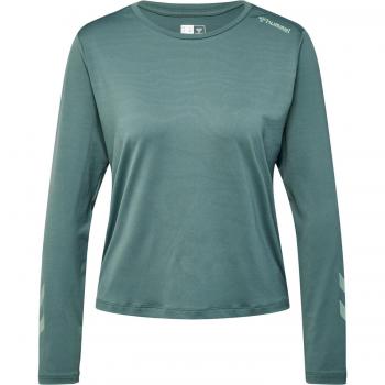 Camiseta de Manga Larga Mujer Hummel Taylor Verde XS