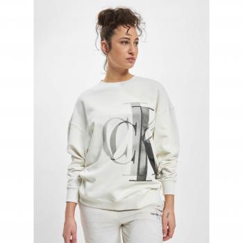 Calvin Klein Cozy Oversized Hoodless Sweatshirt, Beige, Female, Size: S