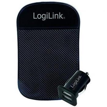 Cargador de Auto USB Doble 12V/24V con Antirutschmatte y Cable Espiral, 10.5W