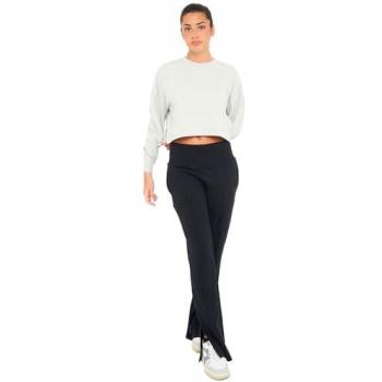 Sudadera de fitness de algodón Legea F Essence para mujer en blanco y gris claro, talla M