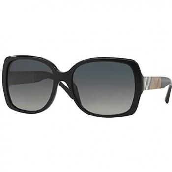 Burberry BE4160 Polarized Women's Sunglasses Black Square 58mm col. 3433T3