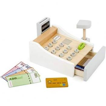 Small Foot Wooden Cash Register Playset for Symbolic Play and Money Learning