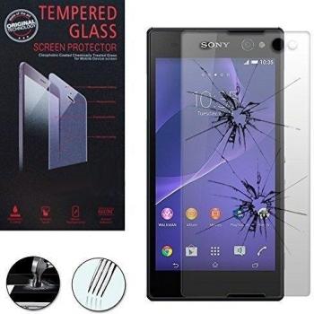 Sony Xperia C3 D2533/C3 Dual D2502: 1-Protector de pantalla vidrio templado, transparente