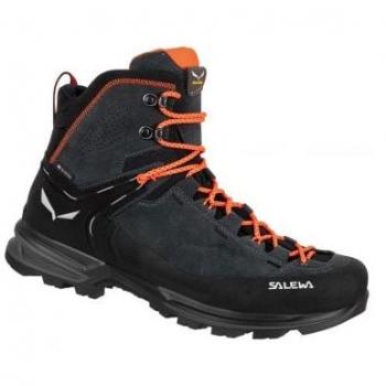 Botas de Senderismo Salewa Mtn Trainer Mid Gtx 613970876 - Ideal para Senderismo Largo, Bota de montaña para hombre Salewa Mtn Trainer 2 Mid Gore-tex (Onyx/Negro)