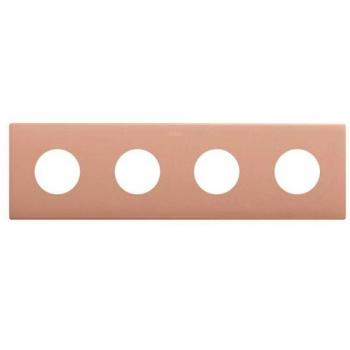 Marco estética mínima para enchufes con 4 elementos cobre 27110640-091