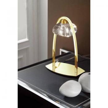 Lámpara de mesa Alfa 1 luz G9 dorado oro francés