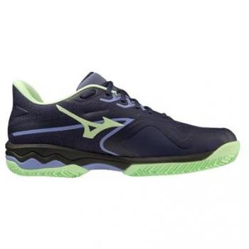 Zapatillas Mizuno Wave Exceed Light 2 para Hombre, color Azul Oscuro y Verde Claro, diseño ligero ideal para todas las superficies de pádel