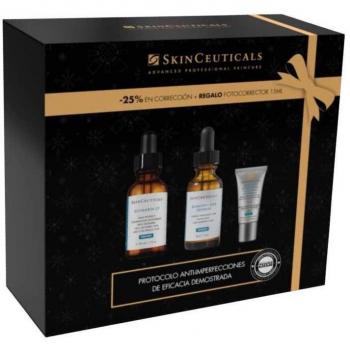 SkinCeuticals Cofre Antiedad y Anti-imperfecciones con Silymarin CF 30ml, Blemish + Age Defense 30ml y Advanced Brightening UV SPF 15ml
