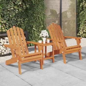 Adirondack Patio Chairs Set of 2 in Solid Acacia Wood