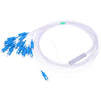 Extralink 1:16 PLC Splitter SC/UPC 900UM 1.5M Caja de Acero Blanca