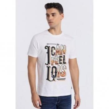 Lois Jeans - Camiseta de Manga Corta para Hombre 133304 Blanco - Diseño Moderno y Elegante con Tallaje en Pulgadas