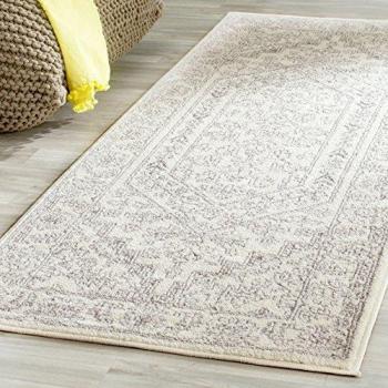 Safavieh Ivory/Silver Machine Woven Runner Rug 2'6 x 6'