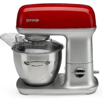 Robot de Cocina Gorenje MMC1000RLR, 1000W, 4.5L, Acero Inoxidable/Rojo, 7 Velocidades