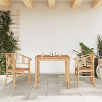 vidaXL 3 Piece Garden Dining Set Solid Wood Teak