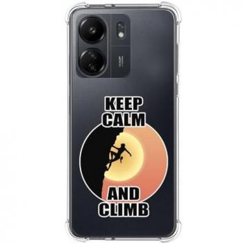 Funda Silicona Antigolpes para Xiaomi Redmi 13C Diseño Mujer Escalada Dibujos