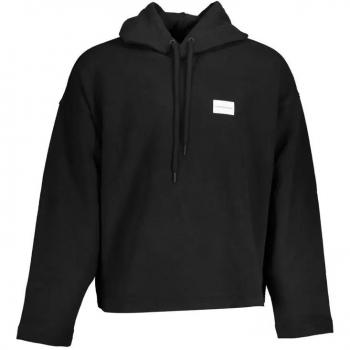 Calvin Klein Men's XL Black Sleek Cotton Hooded Sweatshirt