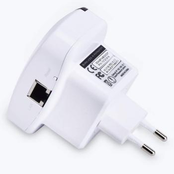 rybozen Repetidor Wifi 300 Mbps Range Extender inalámbrico de red Amplificador Mini AP Router Amplificador de señal inalámbrica N 2.4 GHz IEEE802.11 N/g/b con antena integrados RJ45 Puerto WPS Protección