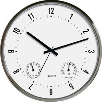 TechnoTrade WT 7980, Negro, Blanco, 330 mm, 330 mm - Reloj de Pared