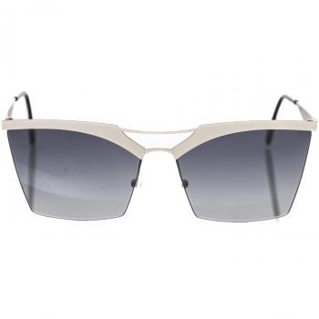 Frankie Morello Silver Metallic Fibre Sunglasses, female, Gray, Size: ONE SIZE