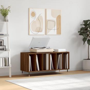 Madera de múltiples capas del tenedor 100x38x48 del móvil del roble de Brown, Mueble discos madera contrachapada roble marrón 100x38x48 cm Vidaxl Marrón