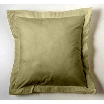 ESTELA - Funda de cojín Combi Lisos Color Piedra - Medidas 45x45+5 cm. - 50% Algodón-50% Poliéster - 144 Hilos - Acabado en pestaña
