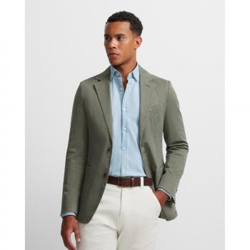 Silbon - Americana de hombre regular lisa y casual khaki
